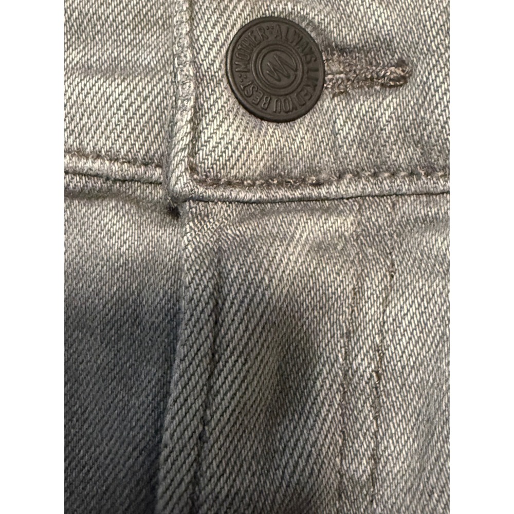 Mother The Rascal Hover Straight Leg Jeans Grey High Rise Slim Stretch Denim 29 - Picture 8 of 12